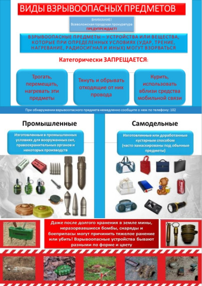 ПАМЯТКА. ВИДЫ ВЗРЫВООПАСНЫХ ПРЕДМЕТОВ. ПАМЯТКА. ВИДЫ ВЗРЫВООПАСНЫХ ПРЕДМЕТОВ.